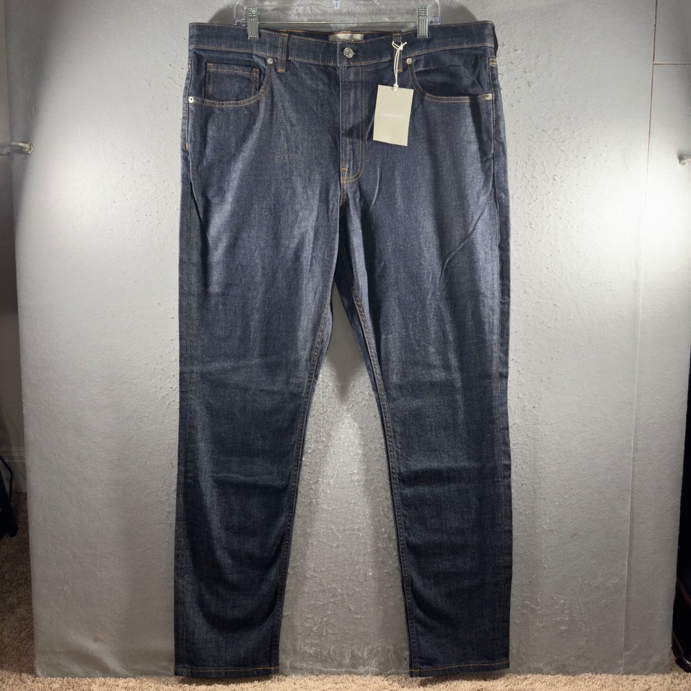 3191 | NWT Everlane Slim Fit Dark Wash Organic Cotton Jeans Indigo Mens 40x34